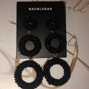 BAUBLEBAR Blk Seed BeadTriple Drop Earrings NEW